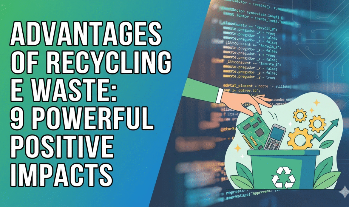 advantages of recycling e waste